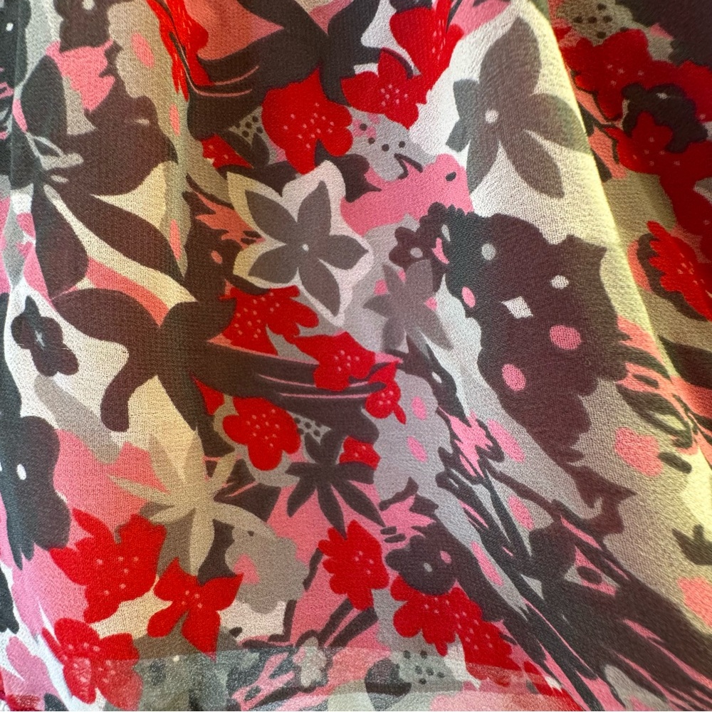 Women’s Floral Skirt Pink Red Size L - Picture 6 of 14